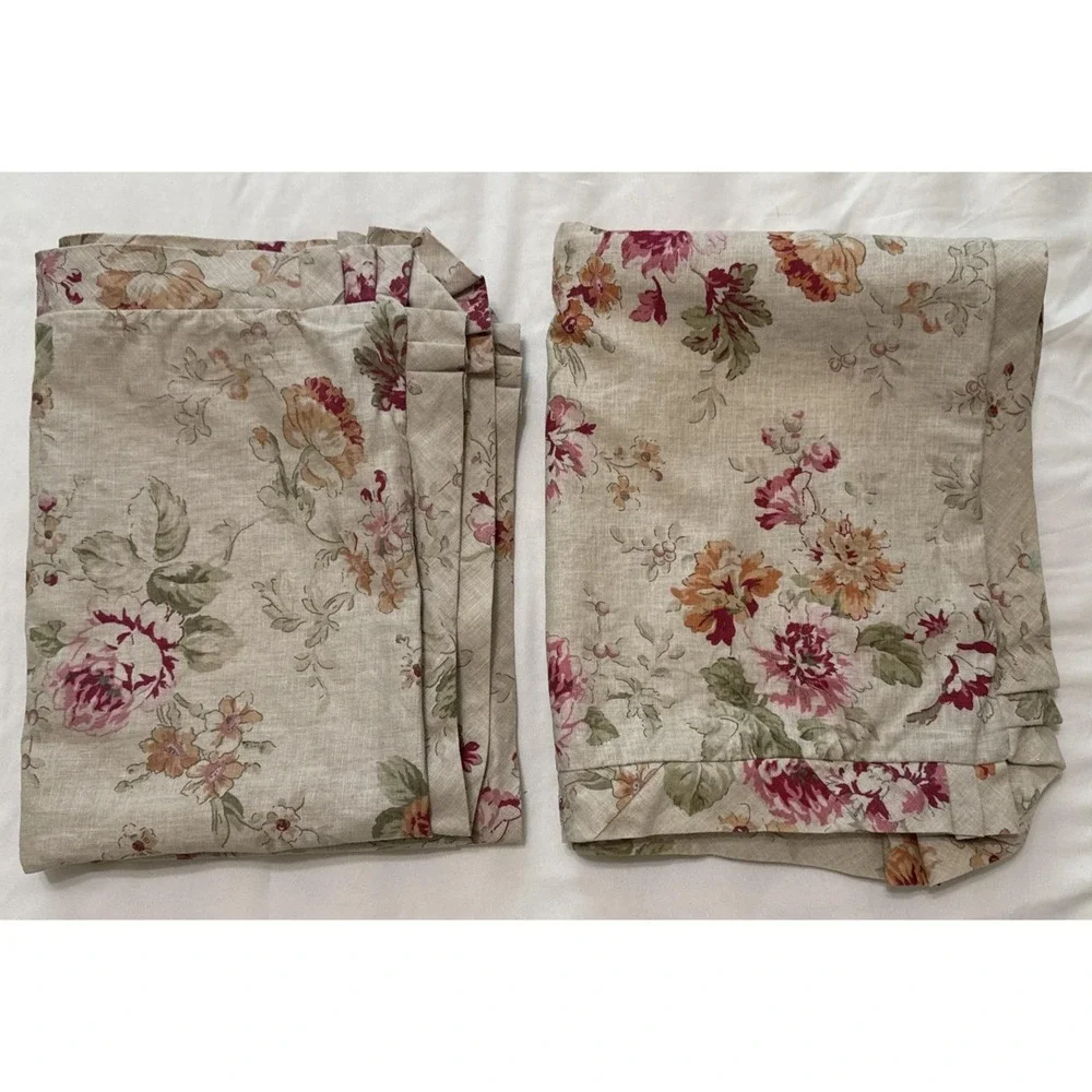 Pillow Shams 2 Nautica Savannah Shabby Cottage Farmhouse French Country Floral